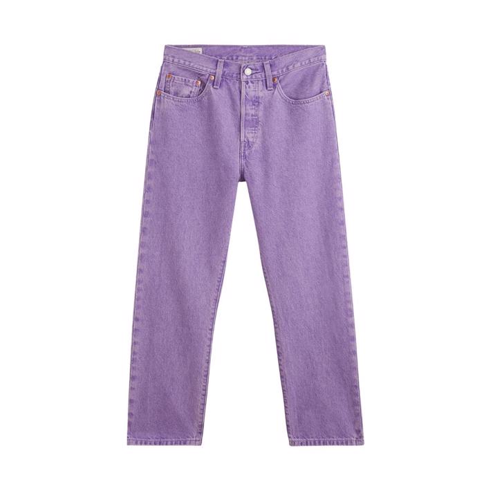 Levis 501 Original Cropped Jeans Botanical Lavender